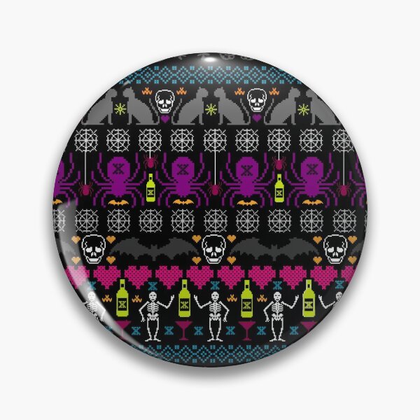 Item preview, Ugly Sweater Christmas - Neon Halloween Print designed and sold by KrakenSky.