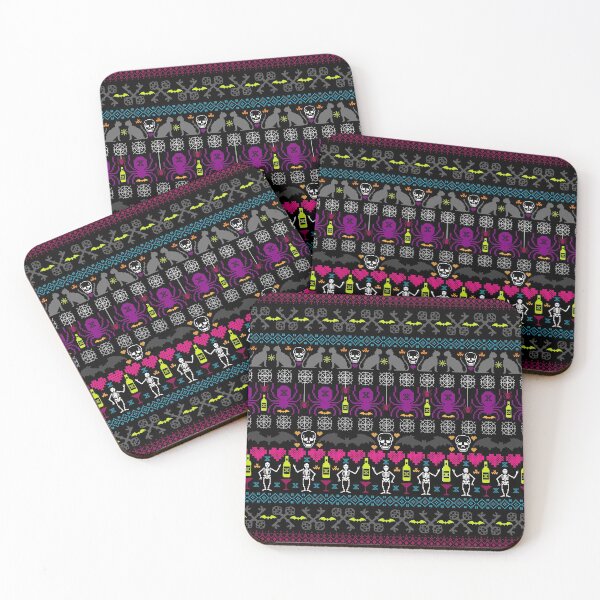 Item preview, Ugly Sweater Christmas - Neon Halloween Print designed and sold by KrakenSky.