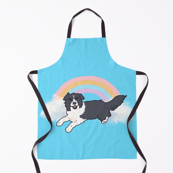 Item preview, Franklin the rainbow wonder dog - black bicolor Australian Shepherd designed and sold by Ivy Fox Illustration.