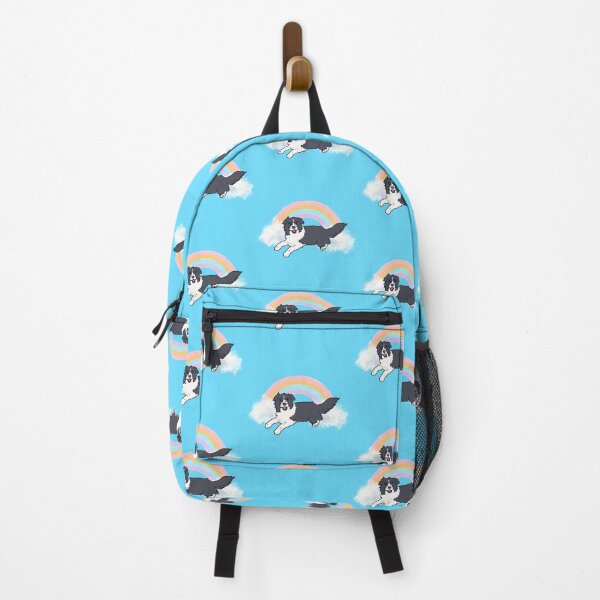 Item preview, Franklin the rainbow wonder dog - black bicolor Australian Shepherd designed and sold by Ivy Fox Illustration.