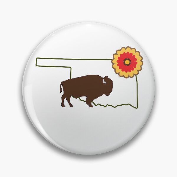 Item preview, Oklahoma Bison and Flower designed and sold by wishflowercraft.