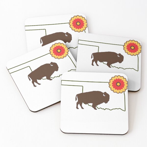 Item preview, Oklahoma Bison and Flower designed and sold by wishflowercraft.
