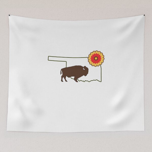 Item preview, Oklahoma Bison and Flower designed and sold by wishflowercraft.
