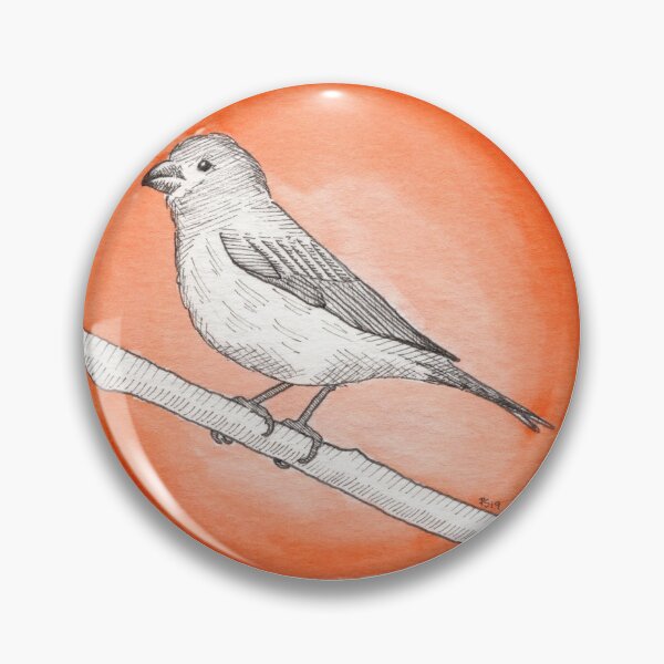 Item preview, Inktober Day 20: Finch designed and sold by Pamela Sommer.