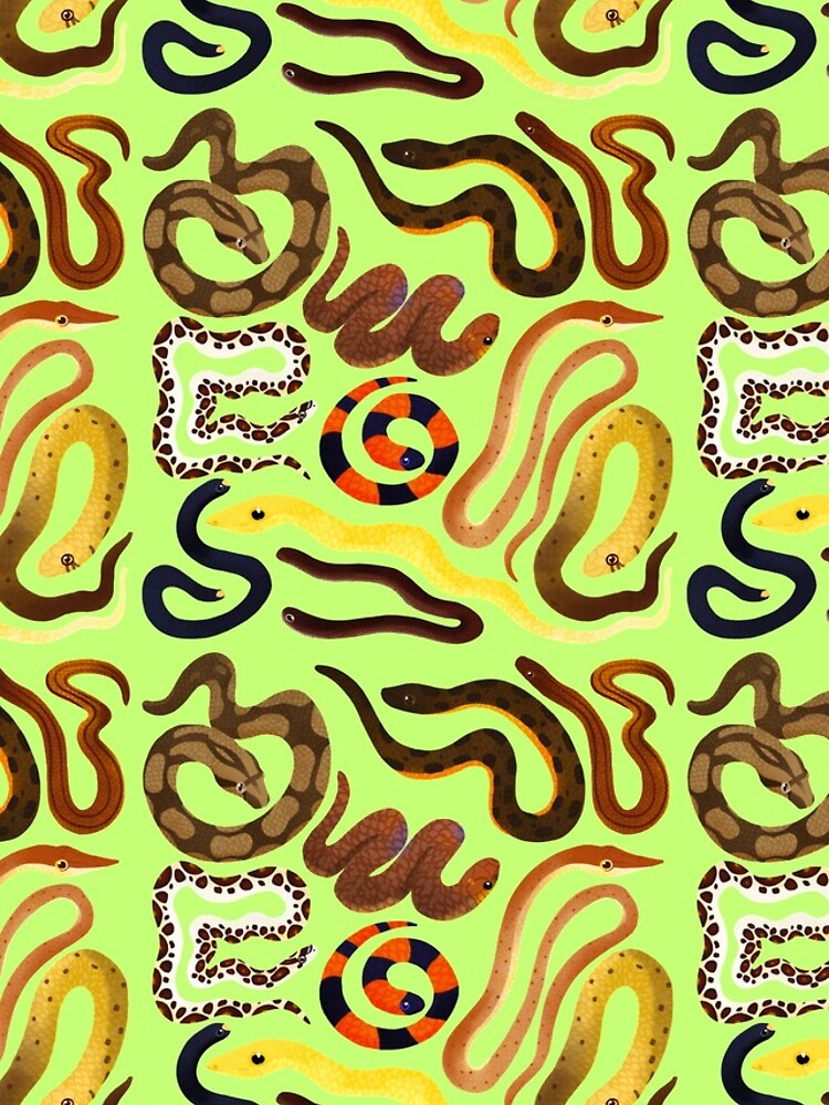 Thumbnail 4 of 4, iPhone Case, Snakes pattern designed and sold by JenChibi.