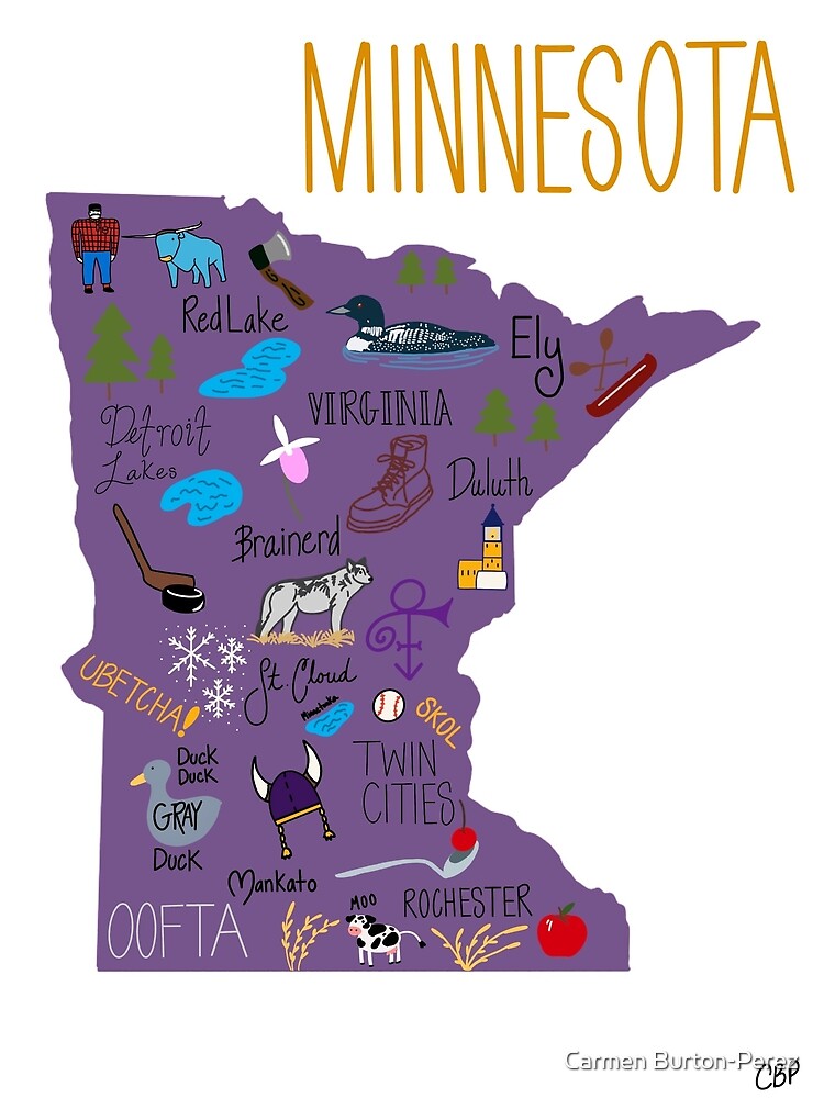 Illustrated Map of Minnesota