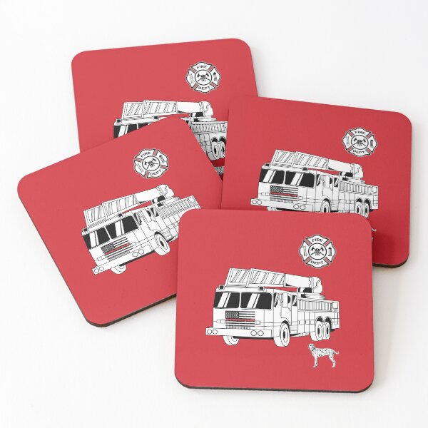 Item preview, Firefighter Truck, Dalmation Dog And Shield designed and sold by Bliss Find And Design.