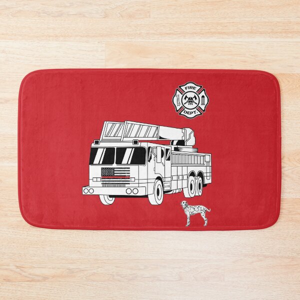 Item preview, Firefighter Truck, Dalmation Dog And Shield designed and sold by Bliss Find And Design.
