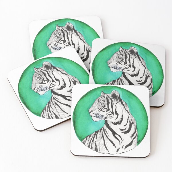 Item preview, Inktober 2019: Tiger designed and sold by Pamela Sommer.