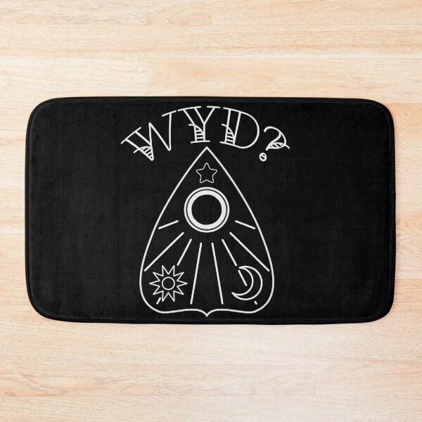 Item preview, What you doin black and white planchette designed and sold by Cassie McKnight.