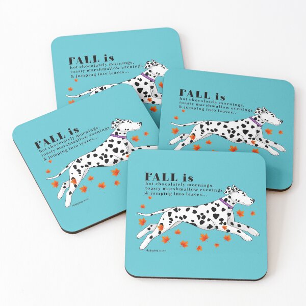 Item preview, Dalmatian Fall is jumping into leaves designed and sold by Atelier Cupcake.