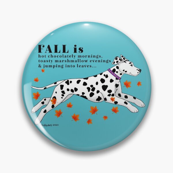 Item preview, Dalmatian Fall is jumping into leaves designed and sold by Atelier Cupcake.