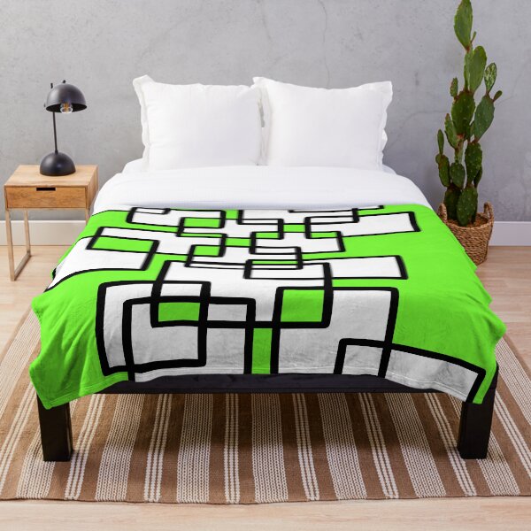Item preview, Black and White Mod Squares with Lime Green designed and sold by CrumblissArt.