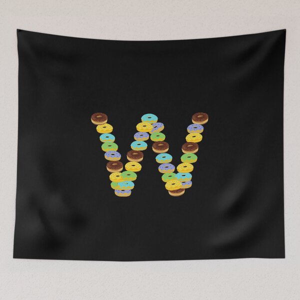 Item preview, COLORFUL DONUT ALPHABET CAPITAL LETTER W designed and sold by LiveAndGlow.
