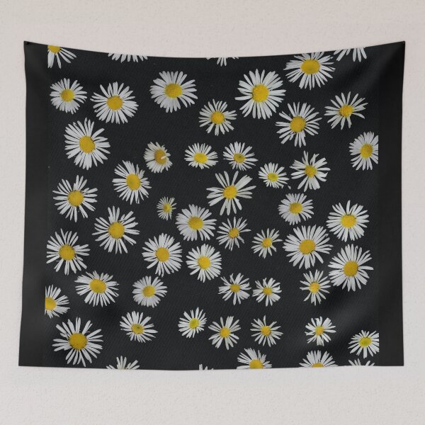 Item preview, daisies, black, white, yellow, daisy, flower images, blossom, floral, flower, nature, spring, flowers, bloom, watercolor, designed and sold by prteacool.