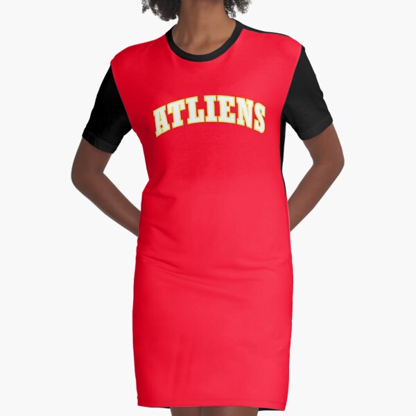 Atlanta Falcons Womens V Neck T-shirt Dress Loose Casual Short