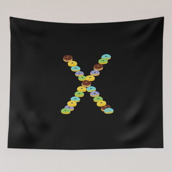 Item preview, COLORFUL DONUT ALPHABET CAPITAL LETTER X designed and sold by LiveAndGlow.