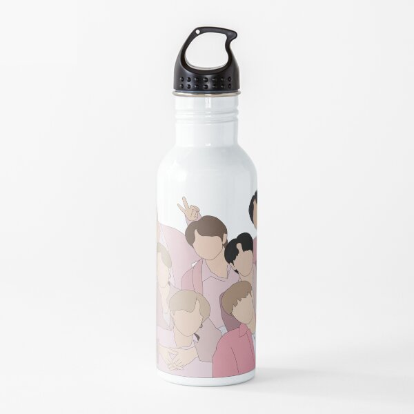 bts group pink Water Bottle