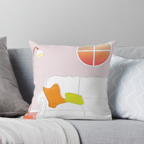 Item preview, living room doodle (sunset) designed and sold by junehydeart.