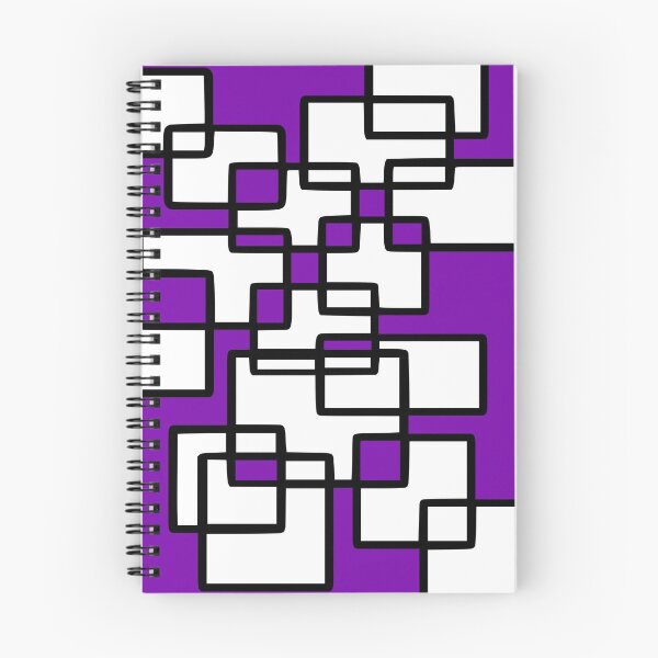 Item preview, White Mod Squares with Purple Background designed and sold by CrumblissArt.