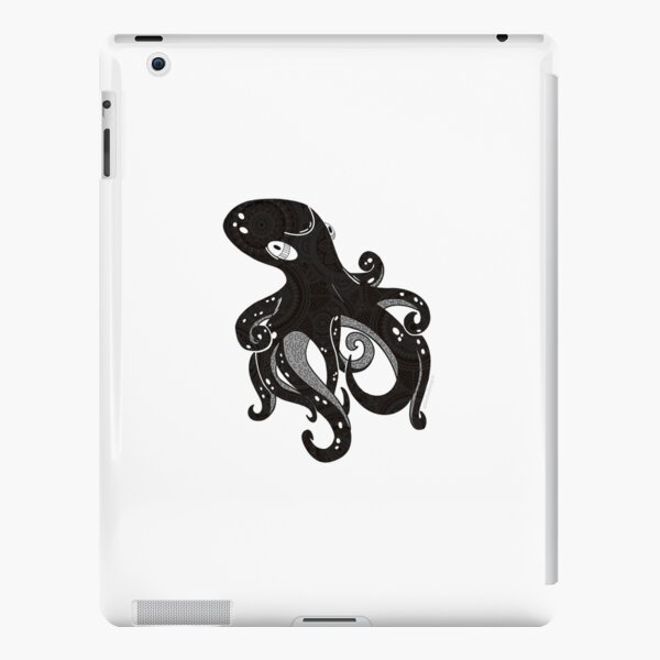 Black mandala pattern octopus iPad Snap Case