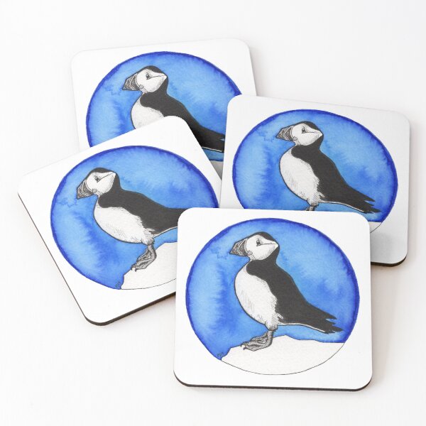 Item preview, Inktober 2019: Puffin designed and sold by Pamela Sommer.