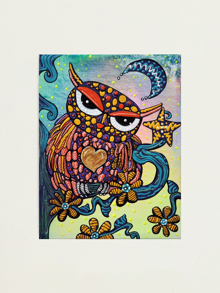 Thumbnail 1 of 3, Photographic Print, Mystical Owl designed and sold by barbosaart.