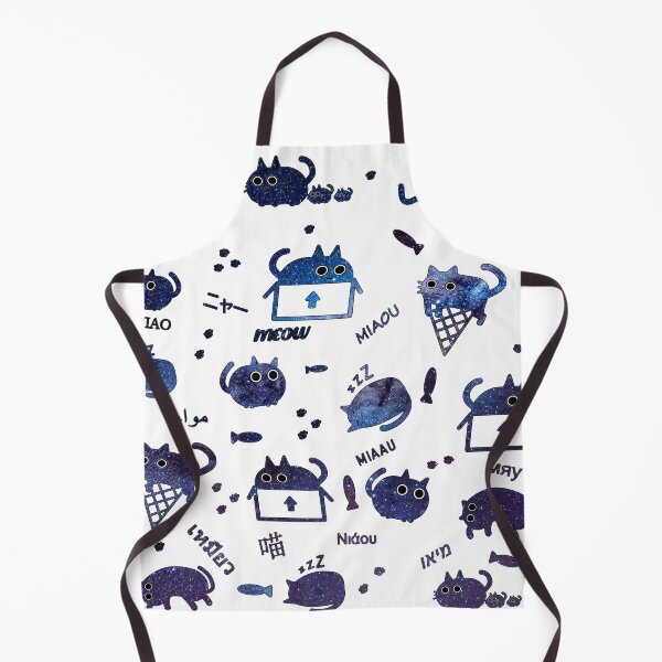 Aperçu de l'œuvre Galaxy Kitty Cat Meows blanc créée et vendue par aVerySneakyBox.
