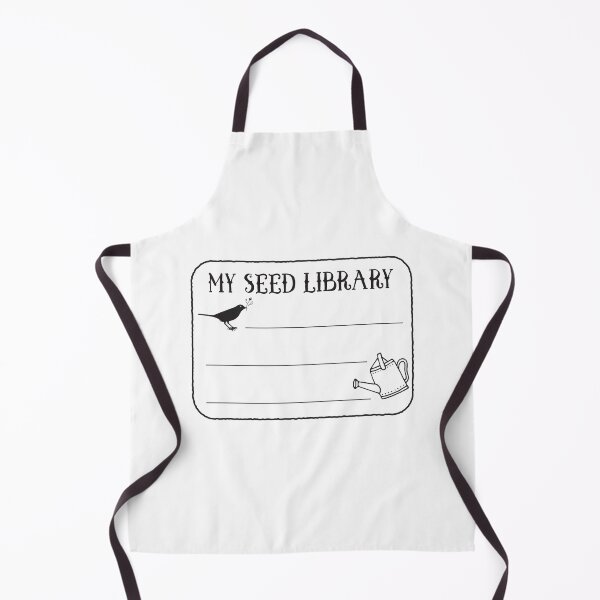 Item preview, My seed library label book plate with black bird and watering can designed and sold by jazzydevil.