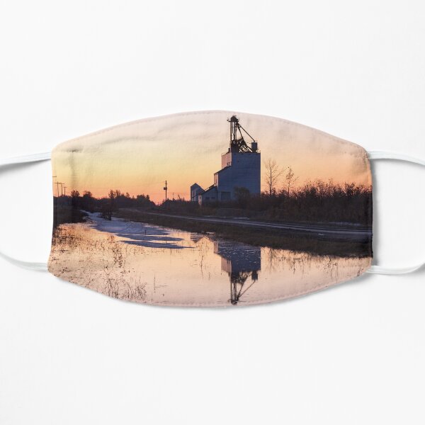 Grain Elevator Reflection at Sunrise Mask
