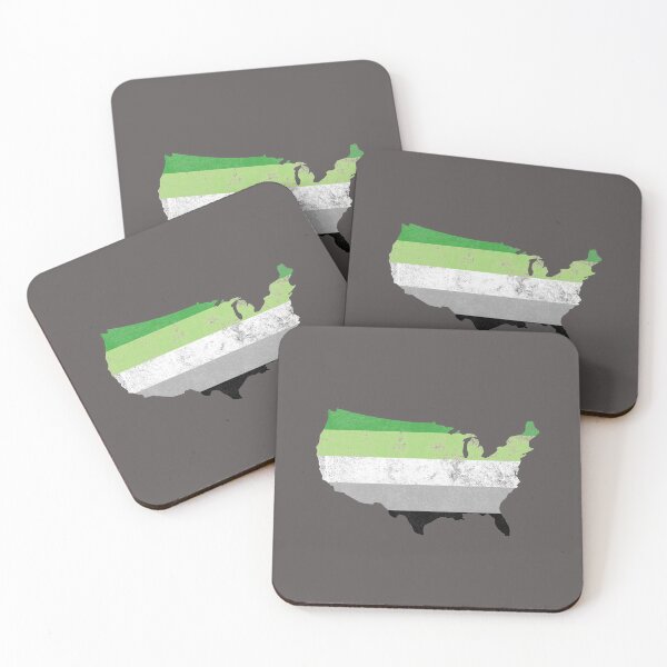 Item preview, Aromantic Pride Flag USA America Identity Graphic designed and sold by SpookshowDesign.