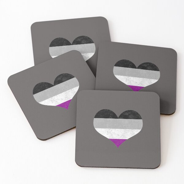Item preview, Asexual Pride Heart Flag Identity LGBT Non-binary Graphic designed and sold by SpookshowDesign.