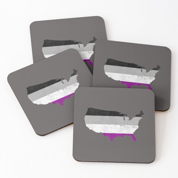 Item preview, Asexual Pride Flag USA America Identity Graphic designed and sold by SpookshowDesign.