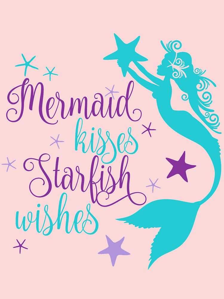 Mermaid Kisses Shirt Starfish Wishes T-shirt Women's Fishing Tee