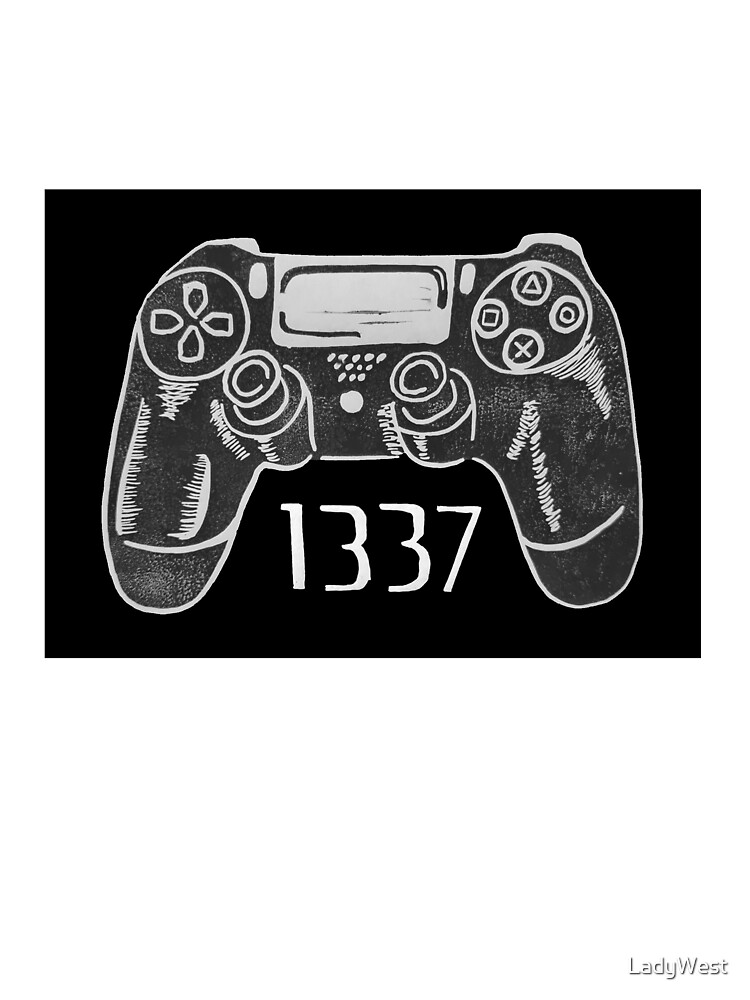 1337 Elite Level Ps4 Controller Kids T Shirt By Ladywest Redbubble - 1337 t roblox