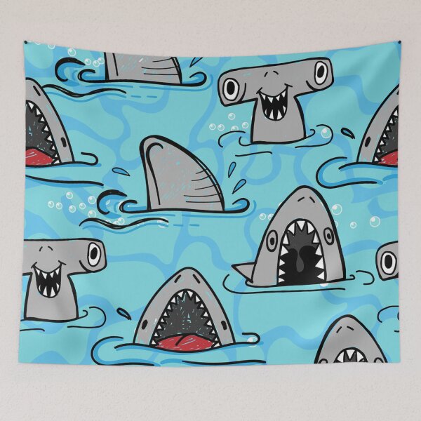 Item preview, Children Shark Pattern Jaws Great White Hammerhead Boy designed and sold by Draculaura2009.