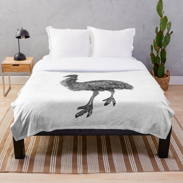 Fluffy the Emu Throw Blanket