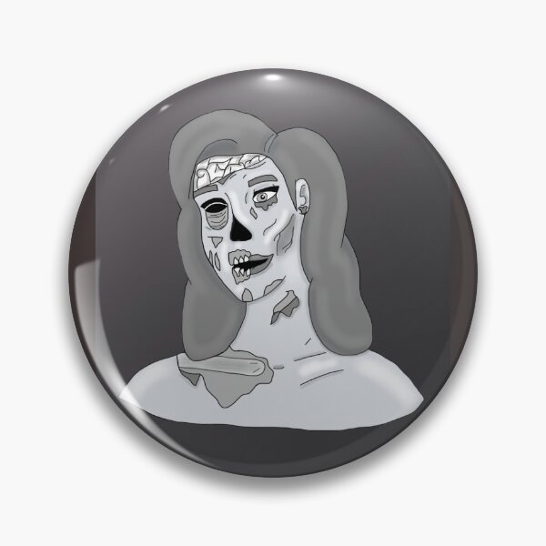 Item preview, Zombie de arte pop negro y gris designed and sold by TesiaMarieArt.