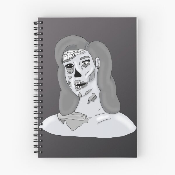 Item preview, Zombie de arte pop negro y gris designed and sold by TesiaMarieArt.