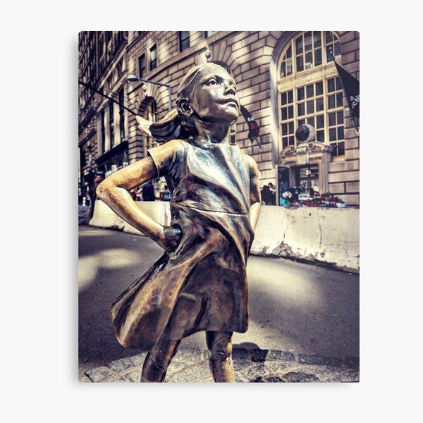 Fearless Girl Statue Metal Print