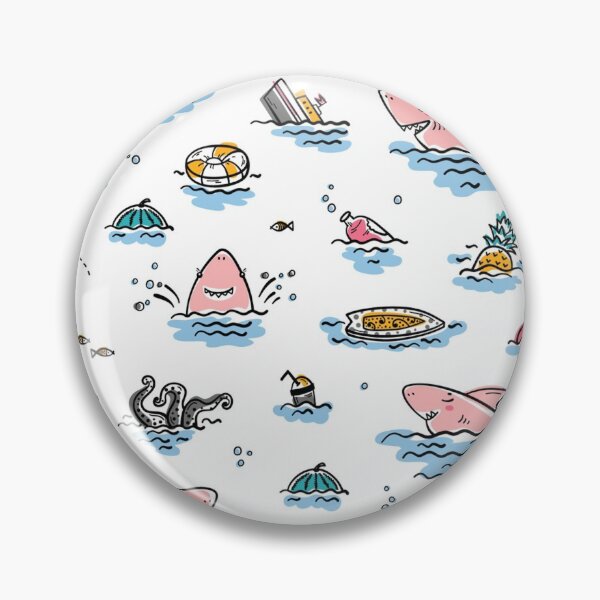 Item preview, Children Shark Pattern Jaws Great White Pink Girl Fish Boat Pineapple Fin designed and sold by Draculaura2009.