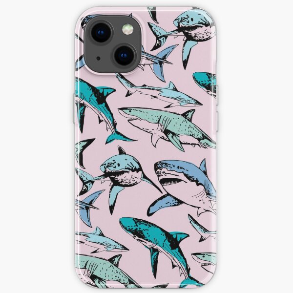 Pink Shark Pattern Girl Great White iPhone Soft Case