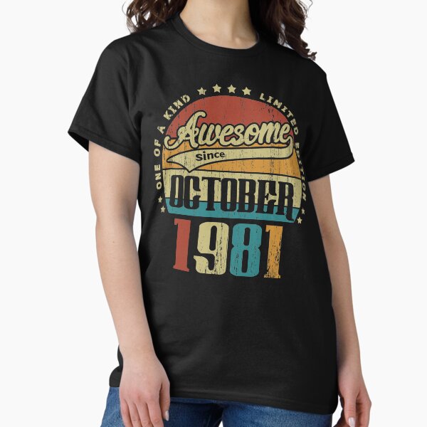 Vintage Cassett October 1981 Classic 38th Bday 38 Yrs T-Shirt