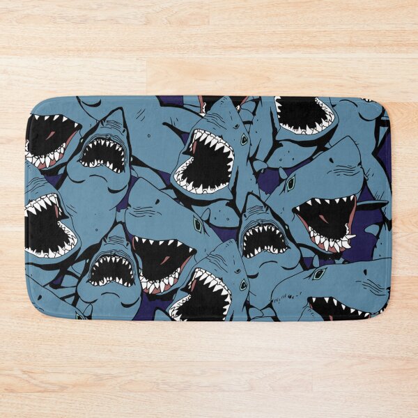 Item preview, Angry Blue Open Mouth Great White Shark Pattern designed and sold by Draculaura2009.