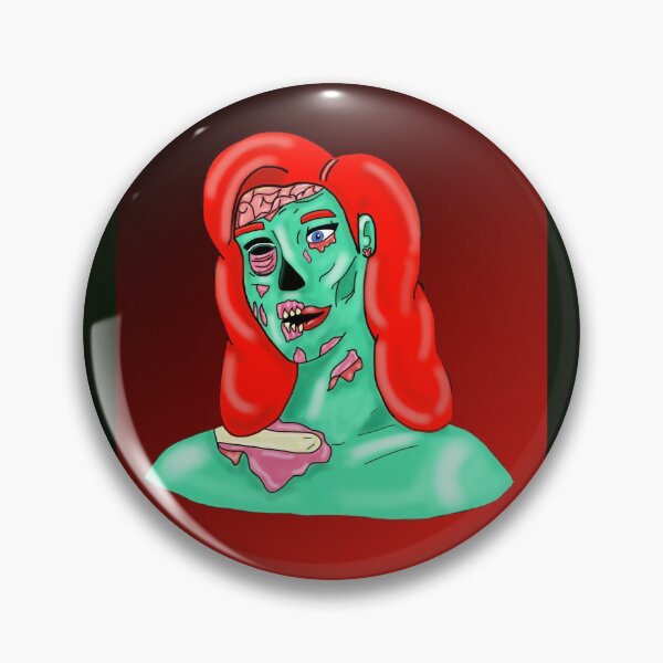 Item preview, Zombie cabeza roja del arte pop designed and sold by TesiaMarieArt.
