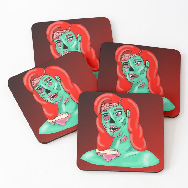 Item preview, Zombie cabeza roja del arte pop designed and sold by TesiaMarieArt.