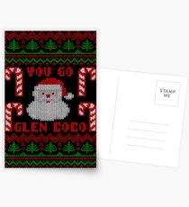 You Go Glen Coco Funny Ugly Christmas Sweater Postcards