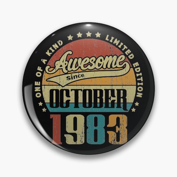 Item preview, Vintage October 1983 One Of A Kind Awesome Since October 1983 37th Birthday Gift 37 Years Old designed and sold by Takatv.