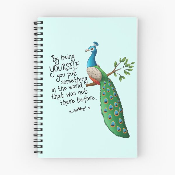 Item preview, Pretty Peacock Inspirational Quote Be Yourself designed and sold by WildHoneyDesign.
