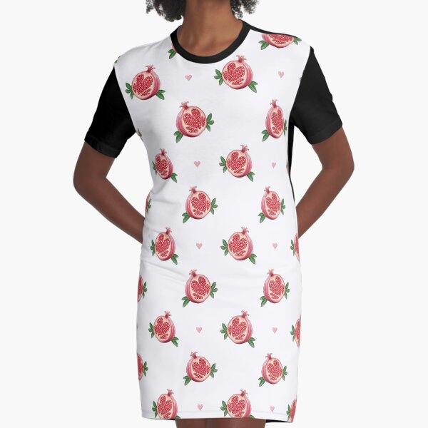 Pomegranate of Love Graphic T-Shirt Dress